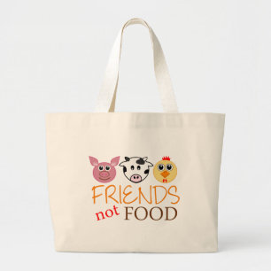 Grand Tote Bag Nourriture d'amis pas