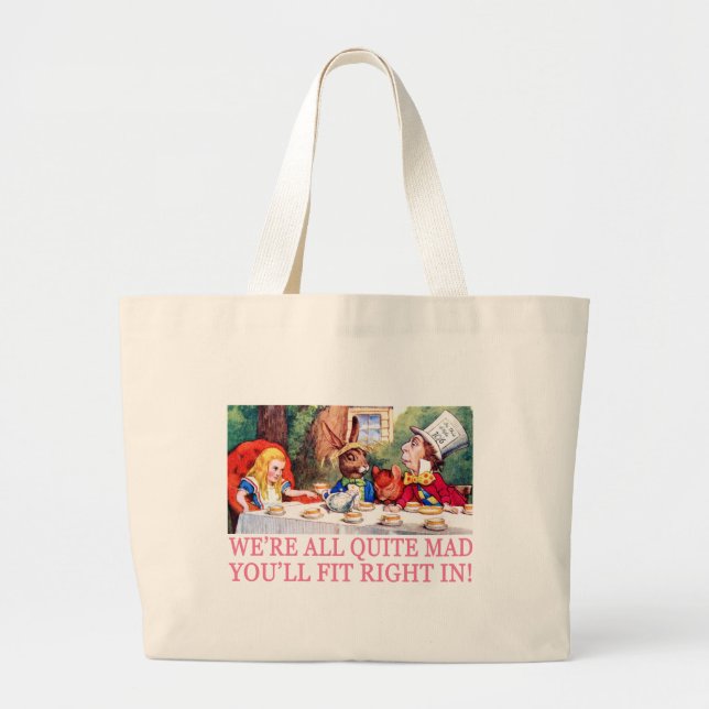 GRAND TOTE BAG NOUS SOMMES TOUS ASSEZ MAD, VOUS ALLEZ BIEN ENTRER (Devant)