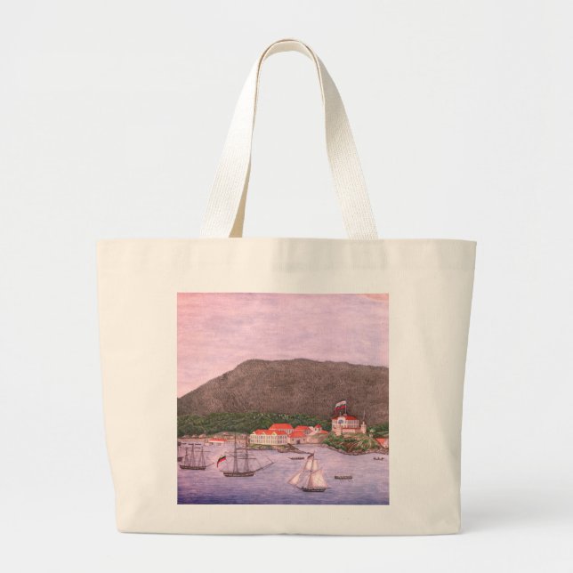 Grand Tote Bag Nouveau Archange, Russie (Sitka) Peinture (Devant)