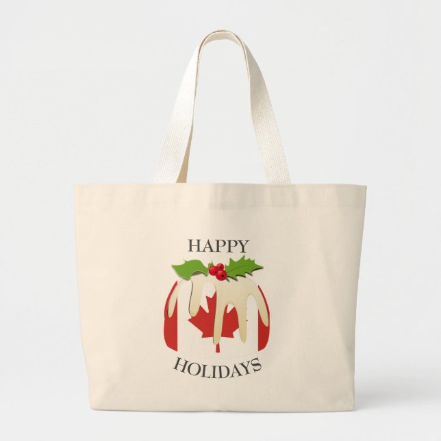 Grand Tote Bag Nouveauté | Pudding Festif avec | DRAG CANADIEN (Devant)