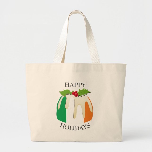 Grand Tote Bag Nouveauté | Pudding Festif avec | DRAG IRLANDAIS (Devant)