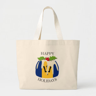 Grand Tote Bag Nouveauté Pudding Festif DRAPEAU BARBADOS