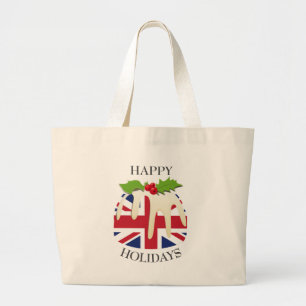Grand Tote Bag Nouveauté Pudding Festif DRAPEAU UNION JACK UK
