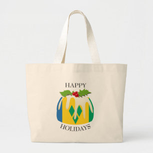 Grand Tote Bag Nouveauté Pudding Festif LE DRAPEAU ST VINCENT