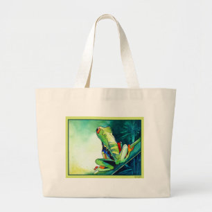 GRAND TOTE BAG NOUVELLES GRENOUILLES D'ARBRE
