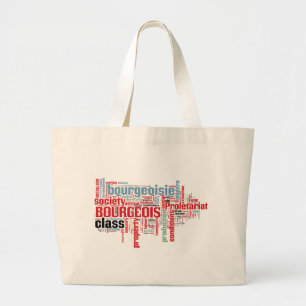 Grand Tote Bag Nuage communiste de mot de manifeste