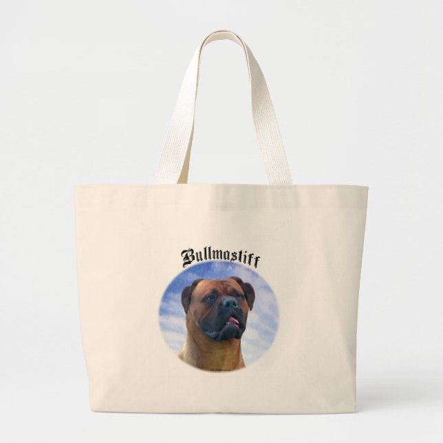 Grand Tote Bag Nuages Bullmastiff (Devant)