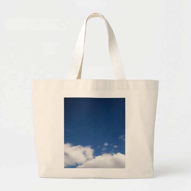 Grand Tote Bag Nuages et ciel bleu (Devant)