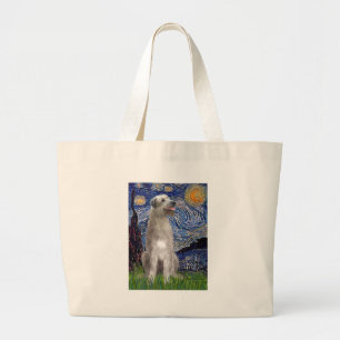 Grand Tote Bag Nuit étoilée - Lévrier irlandais