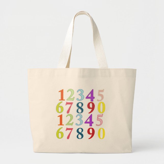 Grand Tote Bag Numéros (Devant)