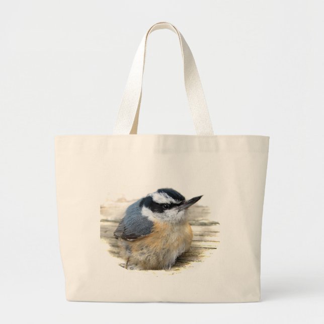 Grand Tote Bag Nuthatch à poitrine rouge (Devant)
