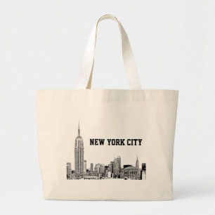 Grand Tote Bag NYC Skyline Etched 01