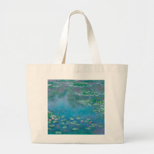 Grand Tote Bag Nymphéas par Claude Monet Peinture d'art fin