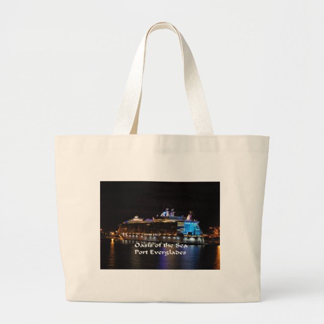 Grand Tote Bag Oasis des Caraïbes royale des mers (Devant)