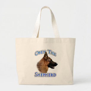 Grand Tote Bag Obéissez le berger allemand
