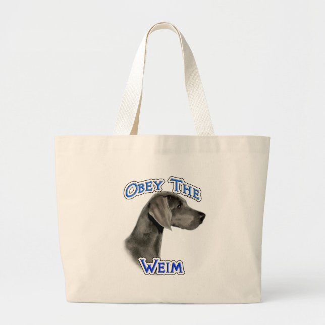 Grand Tote Bag Obey le Weimaraner (Devant)