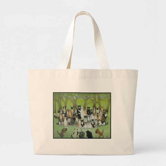 Grand Tote Bag Observez la birdie (Devant)