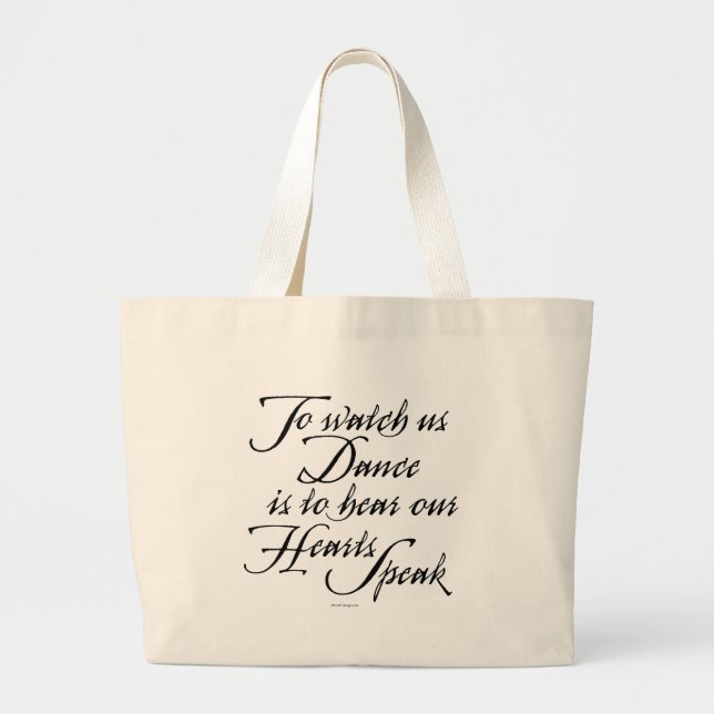Grand Tote Bag Observez-nous danser (Devant)