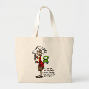 Grand Tote Bag Obtenir un Humour chanceux