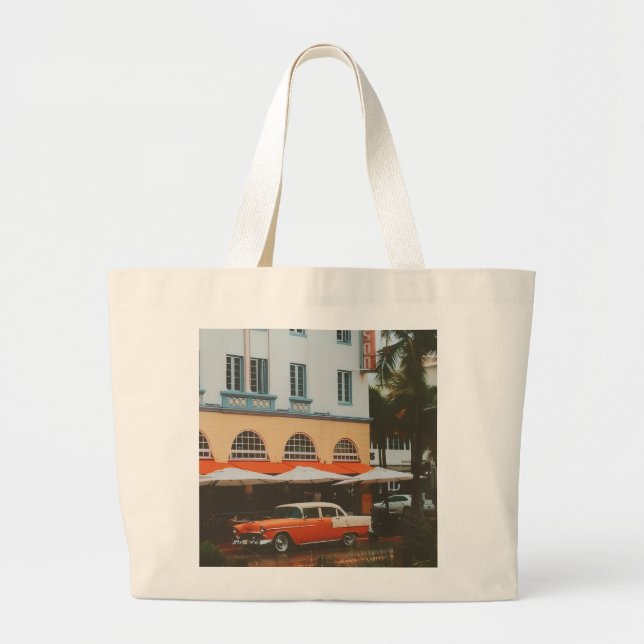 Grand Tote Bag Ocean Drive, South Beach, Miami (Devant)