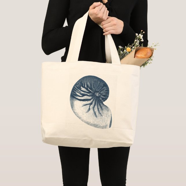 Grand Tote Bag Oeil de requin Indigo (Devant (produit))