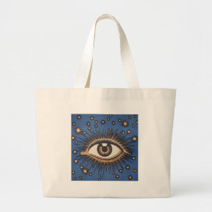 Grand Tote Bag Oeil étoile Lune Celeste Nouveau