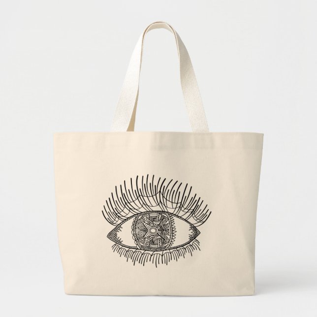 Grand Tote Bag Oeil inspiré (Devant)