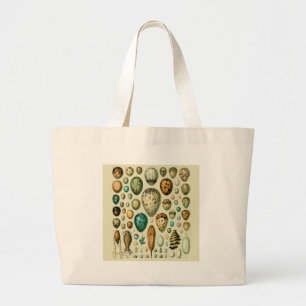 Grand Tote Bag Œufs d'oiseaux vintage Art d'œuf de poisson frança