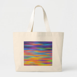 Grand Tote Bag Œuvre d'art du ciel du désert au coucher du soleil
