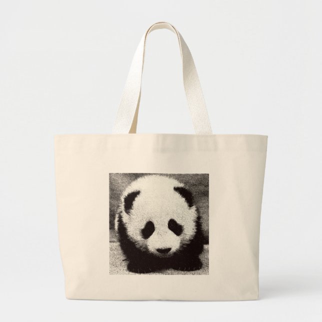 Grand Tote Bag Oeuvre de Panda (Devant)
