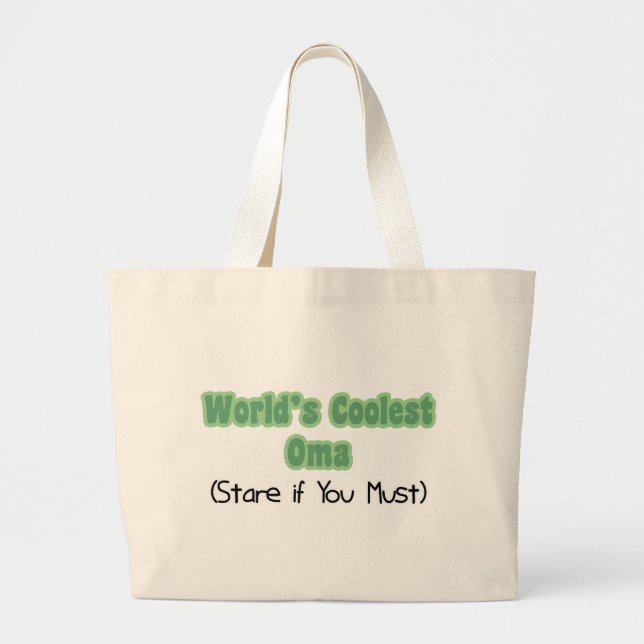 Grand Tote Bag Oma le plus frais du monde (Devant)