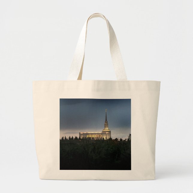 Grand Tote Bag oquerrh mountain lds utatemple (Devant)