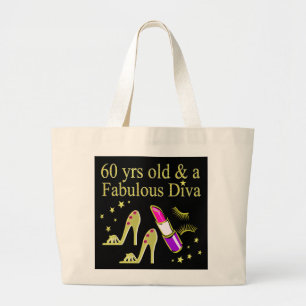 GRAND TOTE BAG OR 60 ANS ET UN DIVA FABULEUX