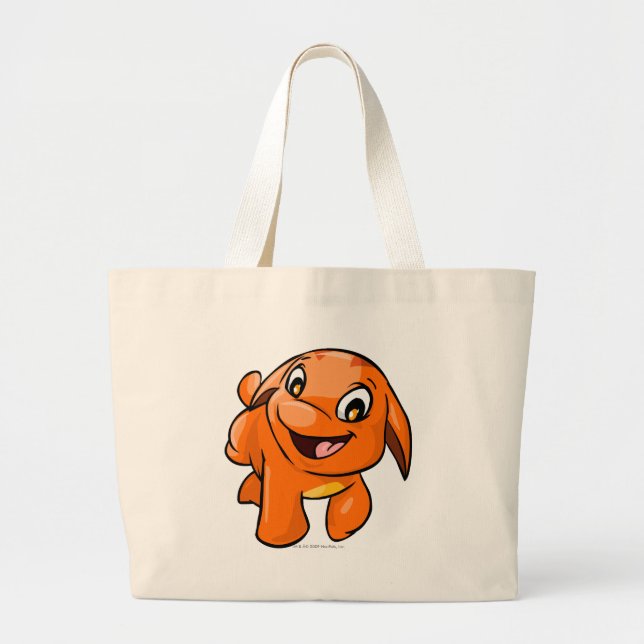 Grand Tote Bag Orange de Poogle (Devant)