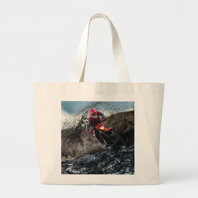 Grand Tote Bag oreiller de motocross (Devant)