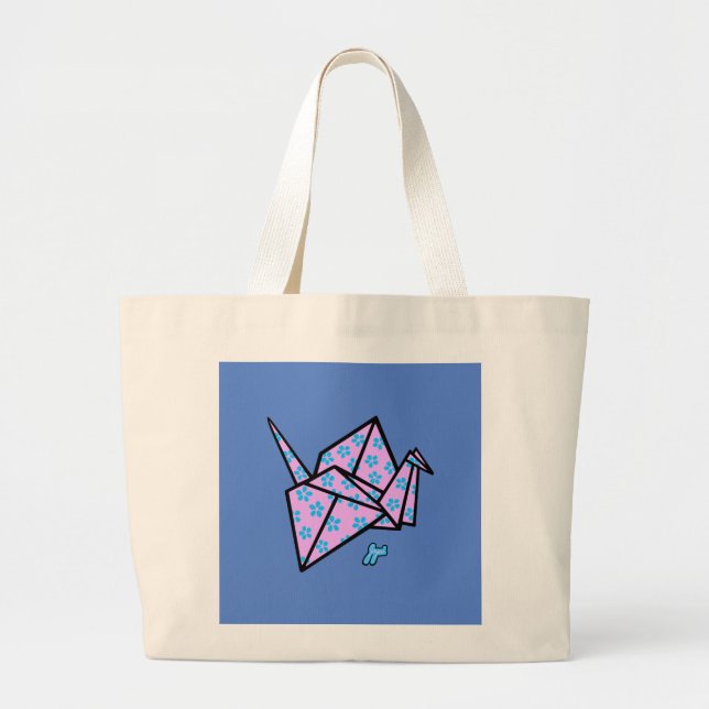 Grand Tote Bag Origami Crane Fourre-tout (Devant)
