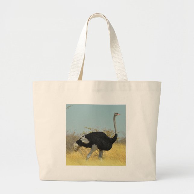 Grand Tote Bag Ostrige out for a run (Devant)