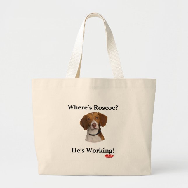 Grand Tote Bag Où est Roscoe ? (Devant)