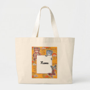 Grand Tote Bag ours en peluche, bébé