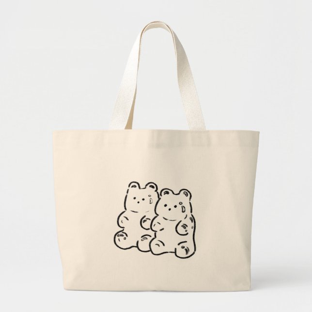 Grand Tote Bag Ours gommeux (Devant)