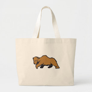 Grand Tote Bag Ours grizzli rustique nord-américain