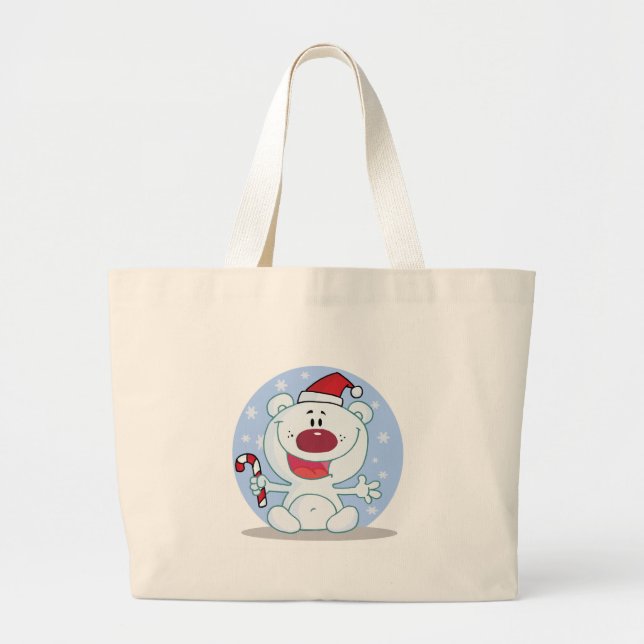 Grand Tote Bag Ours Polaire Avec Chemises De Vacances Sucres de c (Devant)