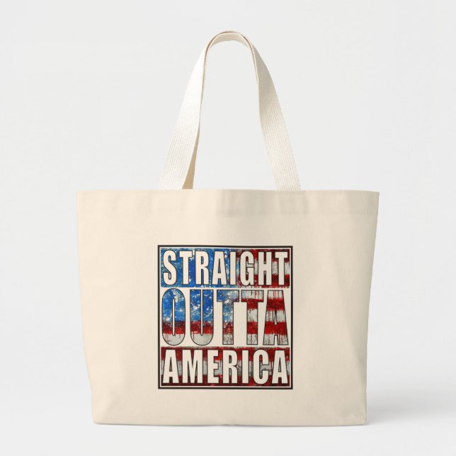Grand Tote Bag Outta droit Amérique (Devant)