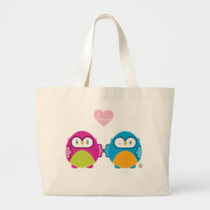 Grand Tote Bag OWL LOVE :: fille vive + garçon