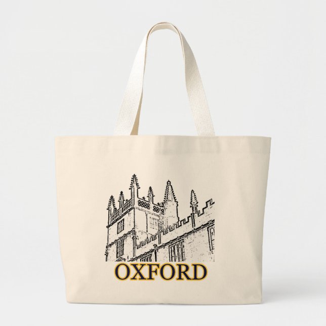 Grand Tote Bag Oxford Angleterre 1986 spirales de construction (Devant)