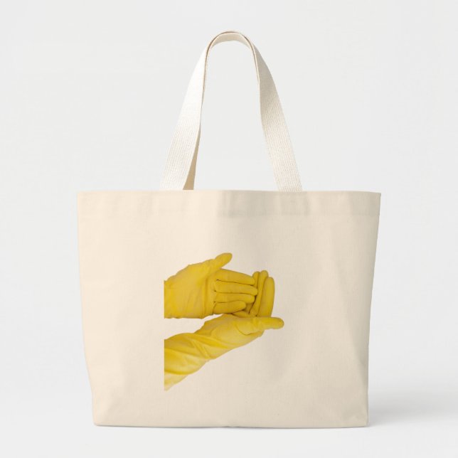 Grand Tote Bag Paire de gants en latex (Devant)