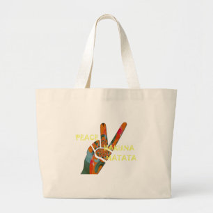 Grand Tote Bag Paix de Hakuna Matata