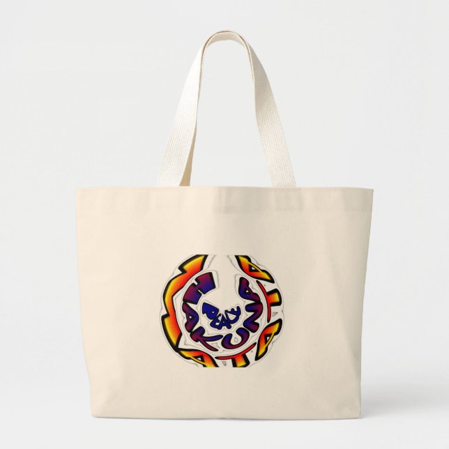 Grand Tote Bag "Paix Hakuna Matata" Impression d'art circulaire (Devant)