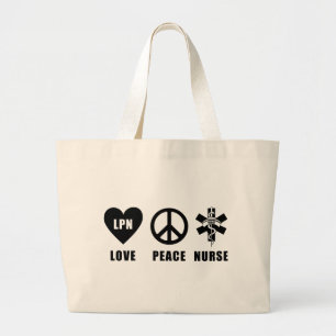 Grand Tote Bag Paix LPN d'amour