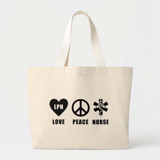 Grand Tote Bag Paix LPN d'amour (Devant)
